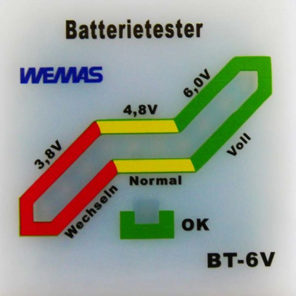Batterietester BT-6V | Messbereich von 3,8 - 6,0 V