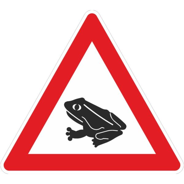 Verkehrszeichen 101-14 Amphibienwanderung, Aufstellung rechts | gemäß StVO