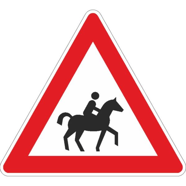Verkehrszeichen 101-23 Reiter, Aufstellung links | gemäß StVO