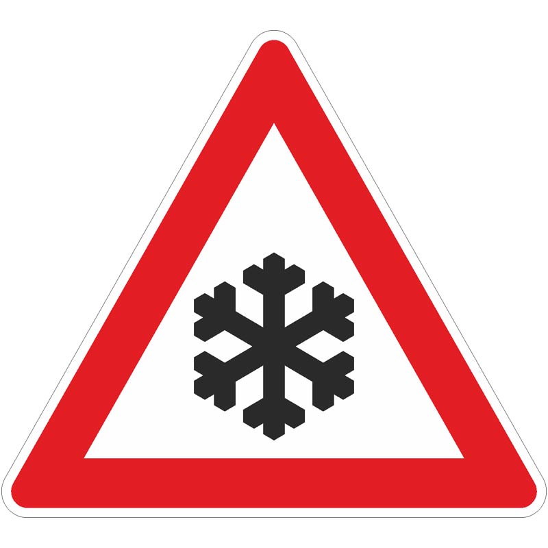 Achtung Schnee oder Eisglätte