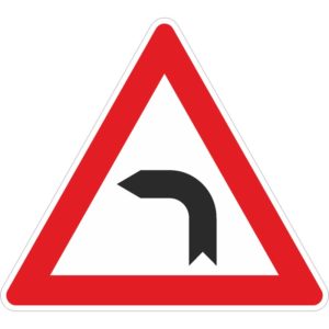 Verkehrszeichen 103-10 Kurve links | gemäß StVO