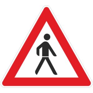 Verkehrszeichen 133-20 Fußgänger, Aufstellung links | gemäß StVO