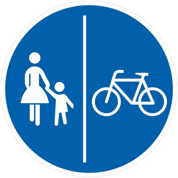 Verkehrszeichen 241-31 Getrennter Rad- und Gehweg, Radweg rechts | gemäß StVO