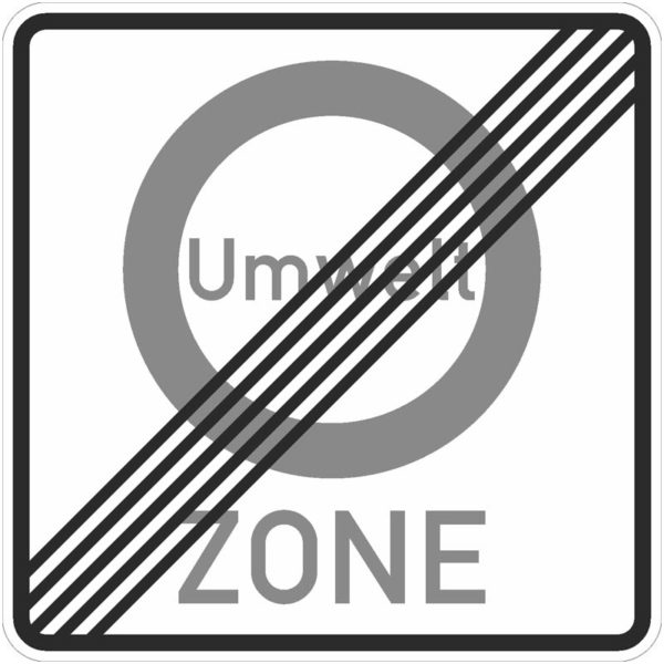 Verkehrszeichen 270.2 Ende einer Verkehrsverbotszone zur Verminderung schädlicher Luftverunreinigungen in einer Zone | gemäß StVO