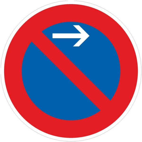 Verkehrszeichen 286-21 Eingeschränktes Halteverbot Anfang, Aufstellung links | gemäß StVO