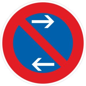 Verkehrszeichen 286-31 Eingeschränktes Halteverbot Mitte, Aufstellung links | gemäß StVO