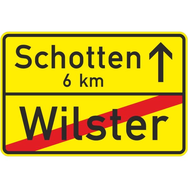 Verkehrszeichen 311 Ortstafel Rückseite (einseitig) | gemäß StVO