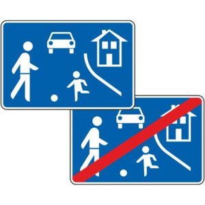 Verkehrszeichen 325.1-40 Beginn und Ende eines verkehrsberuhigten Bereichs | gemäß StVO