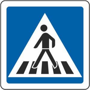 Verkehrszeichen 350-20 NRW Fußgängerüberweg, 50 mm Lichtkante, rechts | gemäß StVO