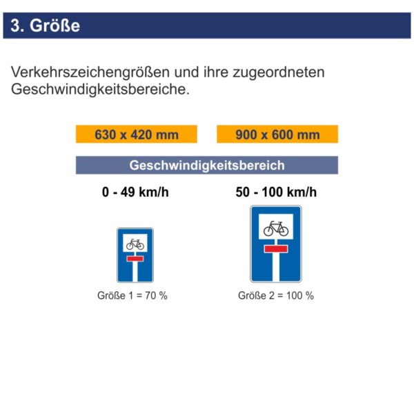 Verkehrszeichen 357-52 Für Radverkehr durchlässige Sackgasse | Größen