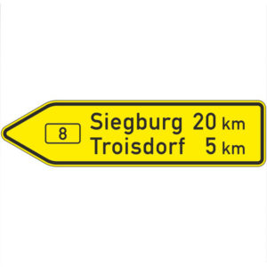 Verkehrszeichen 415-10 Pfeilwegweiser auf Bundesstraßen linksweisend | gemäß StVO