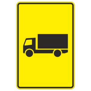 Verkehrszeichen 442-50 Vorwegweiser für Kfz mit einer zulässigen Gesamtmasse über 3,5 t, ohne Pfeilsymbol | gemäß StVO