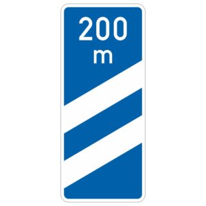 Verkehrszeichen 450-51 Ankündigungsbake zweistreifig (200m) | gemäß StVO