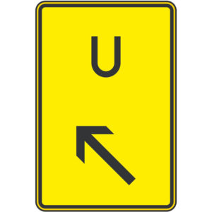 Verkehrszeichen 455.1-12 Ankündigung oder Fortsetzung der Umleitung, links einordnen | gemäß StVO