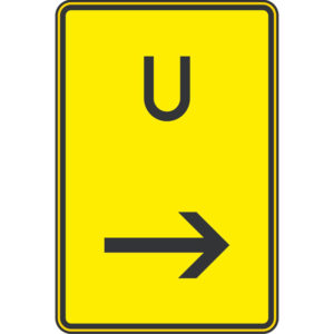 Verkehrszeichen 455.1-21 Ankündigung oder Fortsetzung der Umleitung, hier rechts | gemäß StVO