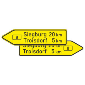 VZ 415-40 Pfeilwegweiser auf Bundesstraßen, doppelseitig | gemäß StVO