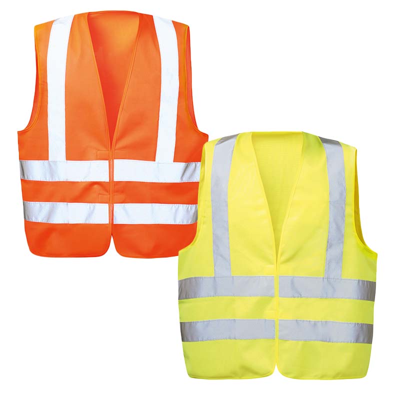 Warnweste EN ISO 20471 | erhältlich in fluoreszierend gelb oder orange