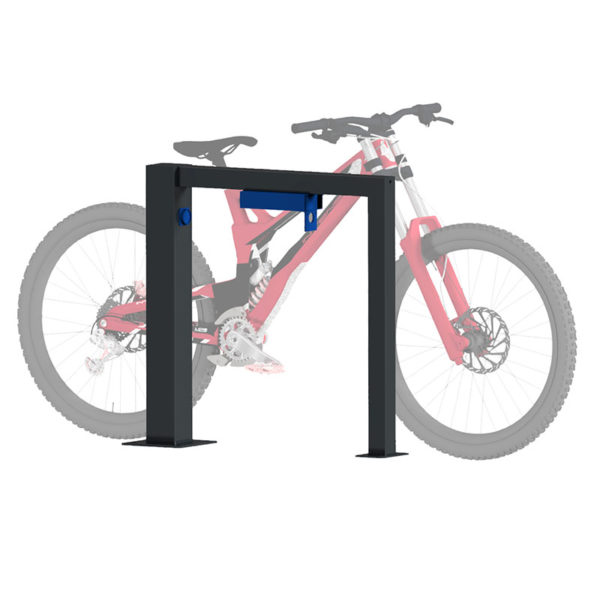 E-Bike Anlehnbübel - Einzeln | mit Fahrrad