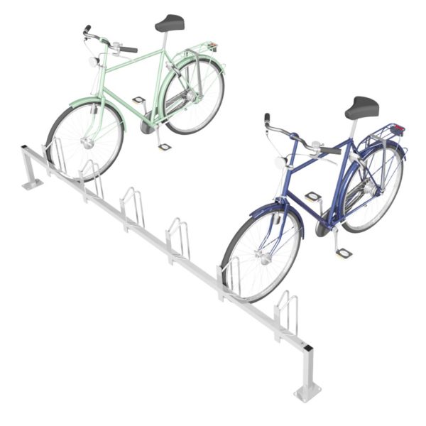 Fahrradständer Reihenparker 6 Fahrräder | Anwendung gerade