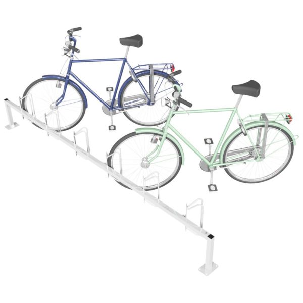 Fahrradständer Reihenparker 6 Fahrräder | Anwendung schräg