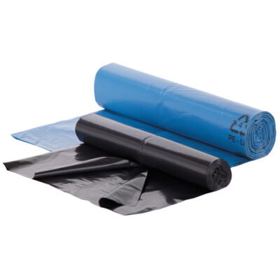 Kunststoff-Müllsäcke in blau & schwarz für Abfallbehälter