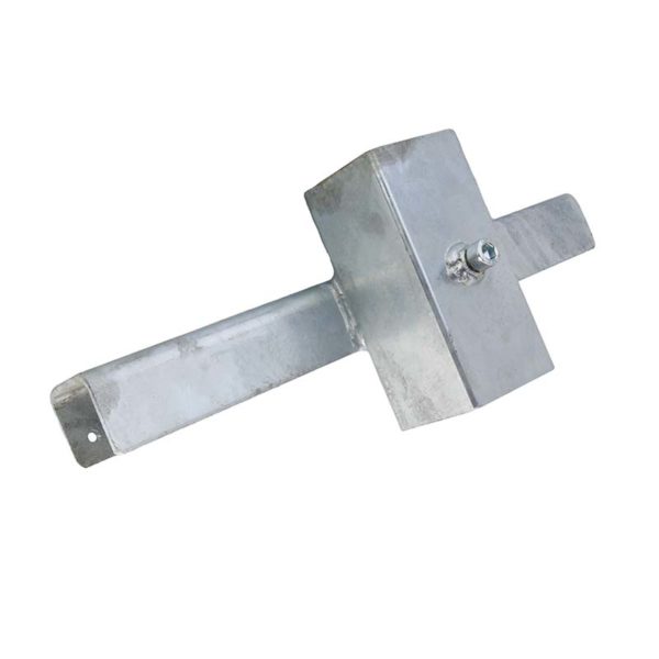 Schilderhalter für Vierkantrohr 60 x 60 mm | Schrägansicht