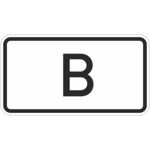 Verkehrszeichen 1014-50 Tunnelkategorie “B” | 
gemäß StVO