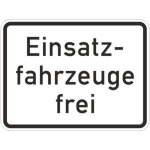 Verkehrszeichen 1026-33 Einsatzfahrzeuge frei | gemäß StVO