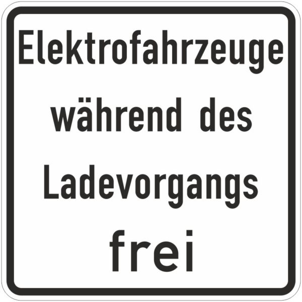 Verkehrszeichen 1026-60 Elektrofahrzeuge während des Ladevorgangs frei | 
gemäß StVO