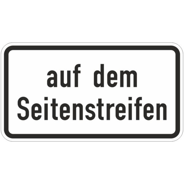 Verkehrszeichen 1053-34 Auf dem Seitenstreifen | gemäß StVO