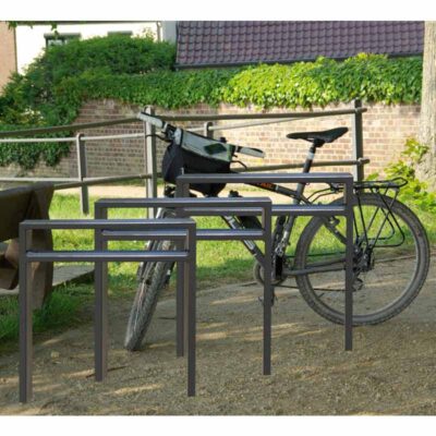 Fahrradanlehnbügel aus Stahlrohr 80 x 20 mm