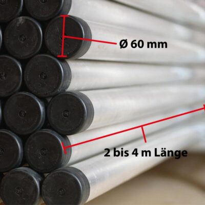 Rohrpfosten aus Aluminium Ø 60 mm