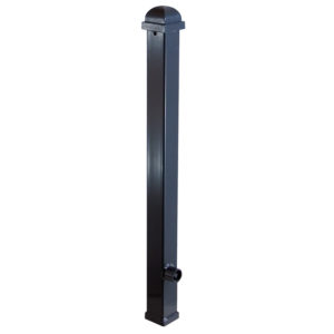 Stilpoller Serie 473 aus Vierkantstahlrohr 70 x 70 mm mit Zierkopf, herausnehmbar / umlegbar