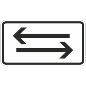 Verkehrszeichen 1000-30 Beide Richtungen, zwei gegengerichtete waagerechte Pfeile | gemäß StVO