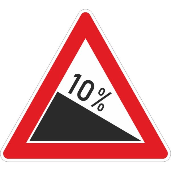 Verkehrszeichen 108 Gefälle ....% | gemäß StVO