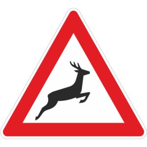 Verkehrszeichen 142-20 Wildwechsel, Aufstellung links | gemäß StVO