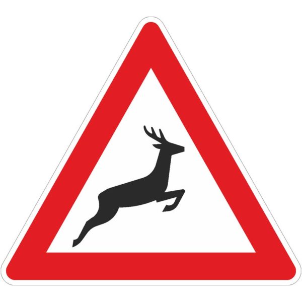 Verkehrszeichen 142-20 Wildwechsel, Aufstellung links | gemäß StVO