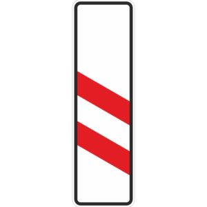Verkehrszeichen 159-20 zweistreifige Bake, Aufstellung links | gemäß StVO