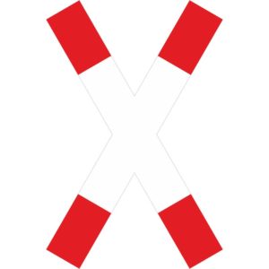 Verkehrszeichen 201-50 Andreaskreuz, stehend | gemäß StVO