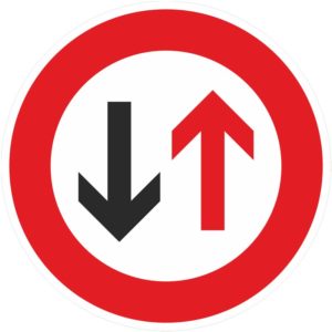Verkehrszeichen 208 Vorrang des Gegenverkehrs | gemäß StVO