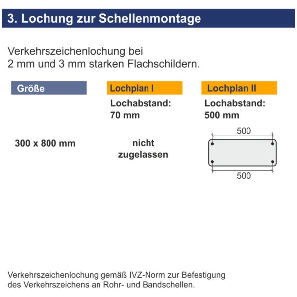 Verkehrszeichen 220-20 Einbahnstraße rechtsweisend | Lochung zur Schellenmontage