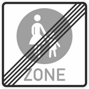 Verkehrszeichen 242.2 Ende einer Fußgängerzone | gemäß StVO