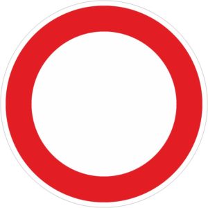 Verkehrszeichen 250 Verbot für Fahrzeuge aller Art | gemäß StVO