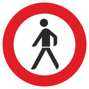 Verkehrszeichen 259 Verbot für Fußgänger | gemäß StVO
