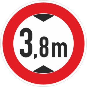 Verkehrszeichen 265 Tatsächliche Höhe | gemäß StVO