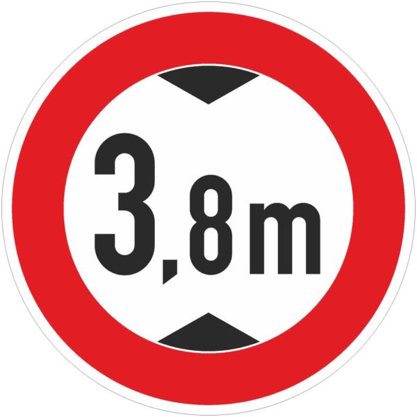 Verkehrszeichen 265 Tatsächliche Höhe | gemäß StVO
