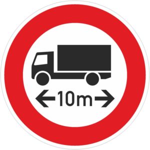Verkehrszeichen 266 Tatsächliche Länge | gemäß StVO