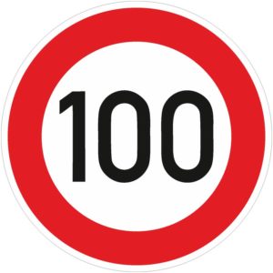 Verkehrszeichen 274-100 Zulässige Höchstgeschwindigkeit 100 km/h | gemäß StVO