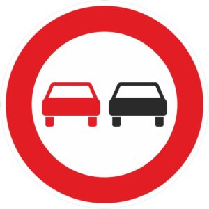 Verkehrszeichen 276 Überholverbot für Kfz aller Art | gemäß StVO