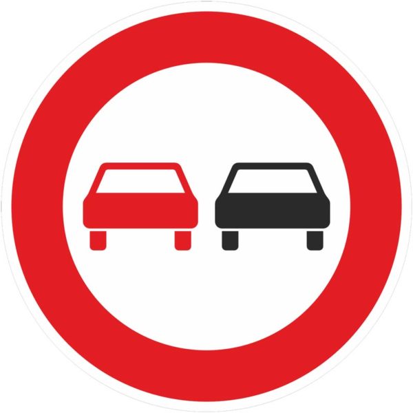 Verkehrszeichen 276 Überholverbot für Kfz aller Art | gemäß StVO